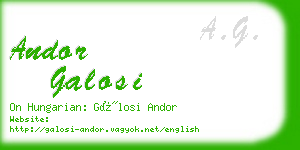 andor galosi business card